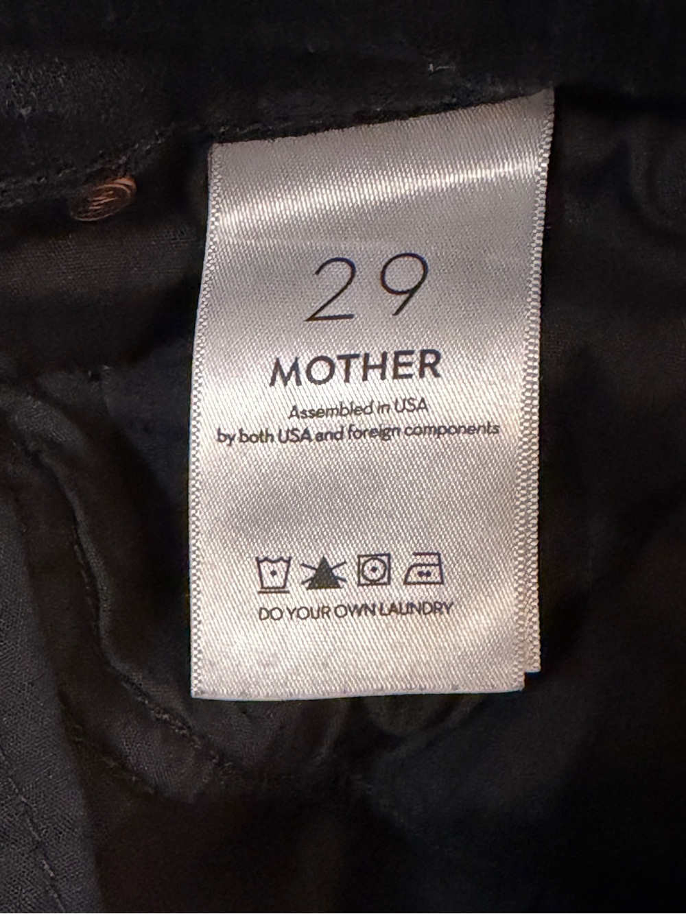 MOTHER ‘The Runaway’ High-Rise Bootcut Flare Jeans in Black - Size 29x33 - Picture 9 of 11